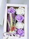 Подарунковий набір: свічка ручної роботи та 5 мильних троянд | 6816937 | фото 3