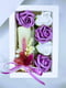 Подарунковий набір: свічка ручної роботи та 5 мильних троянд | 6816939