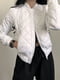 Біла куртка з плащівки на силіконі | 6816314 | фото 2
