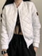 Біла куртка з плащівки на силіконі | 6816314 | фото 8