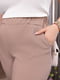 Розкльошені штани кольору мокко в рубчик | 6816334 | фото 4