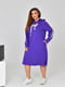Фіолетова сукня-худі з капюшоном і розрізами | 6816428 | фото 2