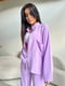 Фіолетовий костюм-двійка: сорочка та розкльошені штани | 6816485 | фото 4