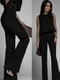 Чорний костюм-двійка: топ і штани | 6816487 | фото 3