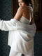 Білий піжамний костюм-трійка «Dominica»: топ, штани та сорочка | 6816500 | фото 2