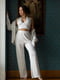 Білий піжамний костюм-трійка «Dominica»: топ, штани та сорочка | 6816500 | фото 3
