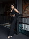 Чорний піжамний костюм-трійка «Dominica»: топ, штани та сорочка | 6816502 | фото 4