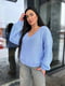 Блакитний вовняний пуловер | 6816514 | фото 2