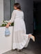 Максі-сукня А-силуету молочного кольору з оборкою | 6816543 | фото 2