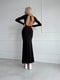 Чорна сукня-максі з відкритою спинкою | 6816546 | фото 3