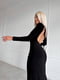 Чорна сукня-максі з відкритою спинкою | 6816546 | фото 6