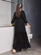 Чорна сукня А-силуету з квадратним вирізом | 6816547 | фото 3