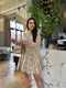 Бежева сукня А-силуету з квітковим принтом та розкльошеною спідницею | 6816551 | фото 10