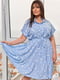 Блакитна сукня А-силуету на кулісці | 6816556 | фото 3