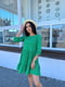 Зелена сукня А-силуету з оборкою | 6816560 | фото 3