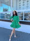 Зелена сукня А-силуету з оборкою | 6816560 | фото 5