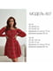 Червона сукня А-силуету з квітковим принтом та розкльошеною спідницею | 6816563 | фото 5