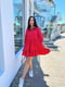 Червона сукня А-силуету з оборкою | 6816564 | фото 3