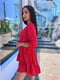 Червона сукня А-силуету з оборкою | 6816564 | фото 4