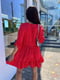 Червона сукня А-силуету з оборкою | 6816564 | фото 7