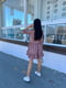 Сукня А-силуету кольору мокко з оборкою | 6816567 | фото 2