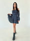 Синя міні-сукня А-силуету з принтом і оборкою | 6816617 | фото 2