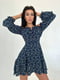 Синя міні-сукня А-силуету з принтом і оборкою | 6816617 | фото 4