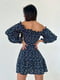 Синя міні-сукня А-силуету з принтом і оборкою | 6816617 | фото 9