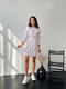 Біла сукня А-силуету з принтом та оборкою | 6816618 | фото 4