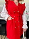 Червона сукня-жакет на гудзиках | 6816631 | фото 5