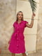 Рожева сукня-сорочка на поясі | 6816634 | фото 8