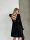 Чорна сукня А-силуету з шнурівкою на спині | 6816651 | фото 6