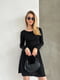 Чорна сукня А-силуету з шнурівкою на спині | 6816651 | фото 9