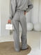 Спортивний костюм сірий: кофта і штани палаццо | 6816687 | фото 3