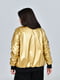 Куртка-бомбер золотистого кольору на блискавці | 6816710 | фото 2