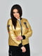 Куртка-бомбер золотистого кольору на блискавці | 6816710 | фото 5