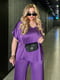 Фіолетовий костюм з шовку Армані: блуза і штани | 6816745 | фото 2