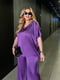 Фіолетовий костюм з шовку Армані: блуза і штани | 6816745 | фото 4
