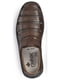 Коричневые кожаные сандалии на липучках | 6816006 | фото 4