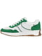 Біло-зелені кросівки на щільній підошві | 6816130 | фото 2