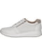 Білі шкіряні кросівки на шнурівці | 6816279 | фото 2