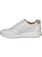 Білі шкіряні кросівки на шнурівці | 6816279 | фото 3
