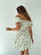 Біла сукня в квітковий принт з відкритими плечима | 6816865 | фото 6