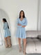 Блакитна сукня А-силуету в квітковий принт | 6816909 | фото 3