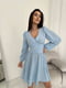 Блакитна сукня А-силуету в квітковий принт | 6816909 | фото 4