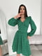Зелена сукня А-силуету в квітковий принт | 6816910 | фото 2