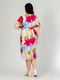 Приталена сукня з льону бохо в квітковий принт | 6817044 | фото 5