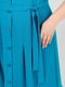 Вільна бірюзова сукня-міді з поясом | 6817049 | фото 7