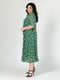 Зеленое шифоновое платье в цветочный принт | 6817057 | фото 3