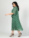Зеленое шифоновое платье в цветочный принт | 6817057 | фото 4